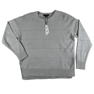 Sanctuary Sweater Womens Small Gray Recycled Polyester Crewneck Knit Pullover